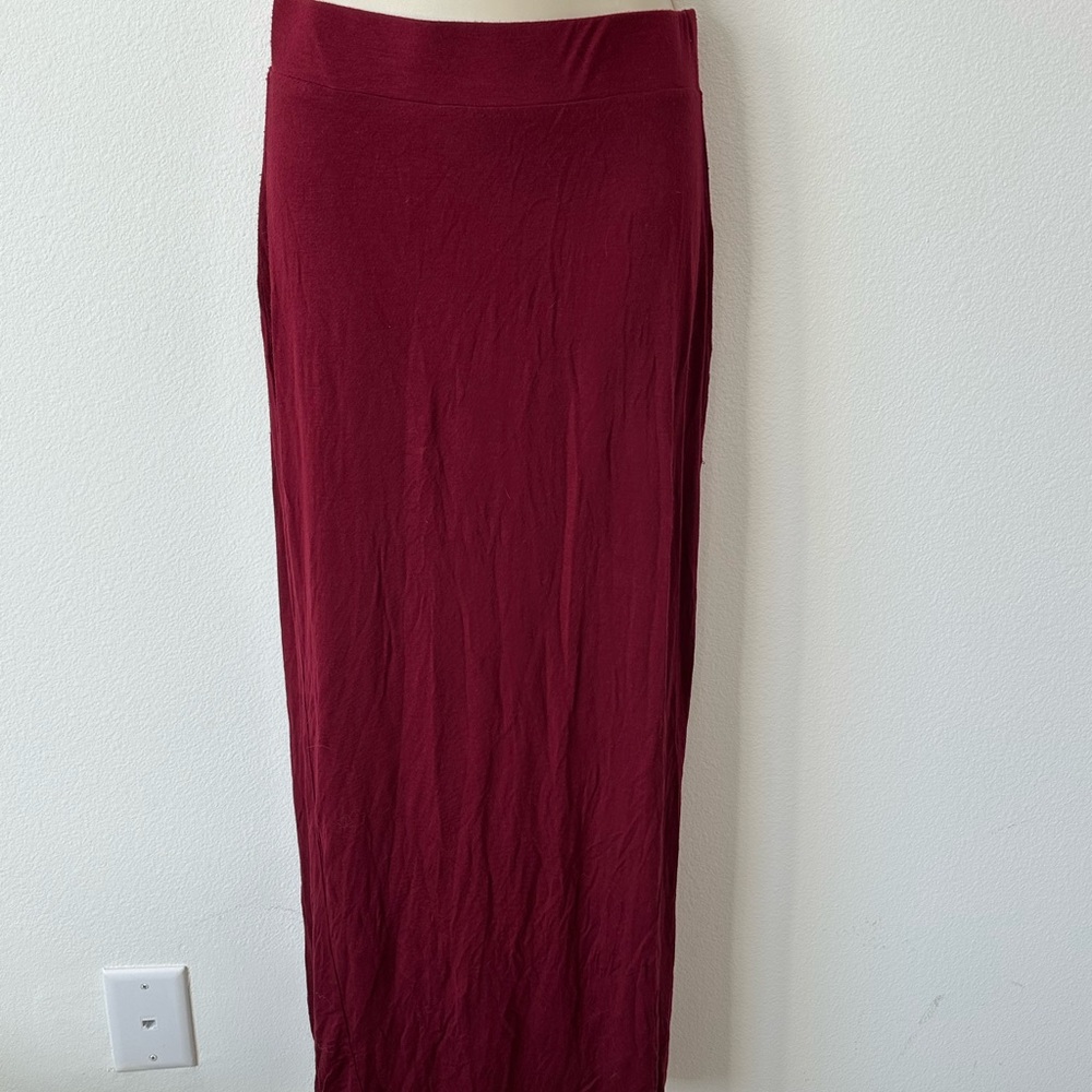 Bluenotes Deep Red Maxi Skirt